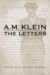 Cover image: A.M. Klein The Letters 1st edition 9781442641075