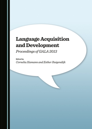 Imagen de portada: Language Acquisition and Development 1st edition 9781443875530