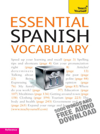 Cover image: Essential Spanish Vocabulary: Teach Yourself 9781444130898