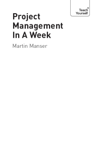Cover image: Project Management In A Week 9781444159752