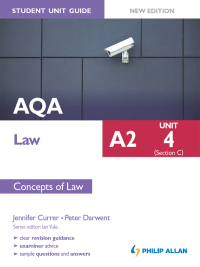 Cover image: AQA A2 Law Student Unit Guide New Edition: Unit 4 (Section C) Concepts of Law 9781444171785