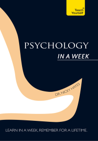 Cover image: Psychology In A Week: Teach Yourself 9781444196160