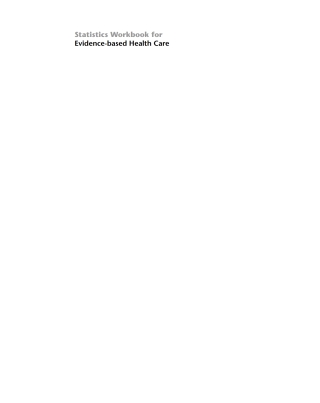صورة الغلاف: Statistics Workbook for Evidence-based Health Care 1st edition 9781405146449