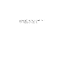 صورة الغلاف: Natural Climate Variability and Global Warming 1st edition 9781405159050