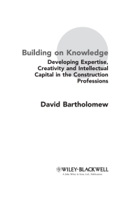 Cover image: Building on Knowledge 1st edition 9781405147095