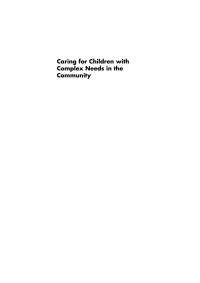 Cover image: Caring for Children with Complex Needs in the Community 1st edition 9781405151771