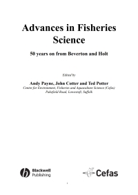 Cover image: Advances in Fisheries Science 1st edition 9781405170833