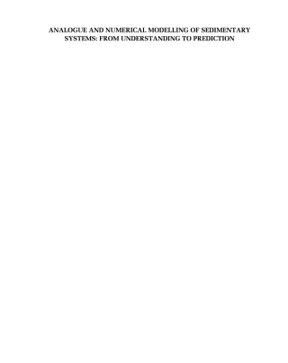 Cover image: Analogue and Numerical Modelling of Sedimentary Systems: From Understanding to Prediction 1st edition 9781405189309