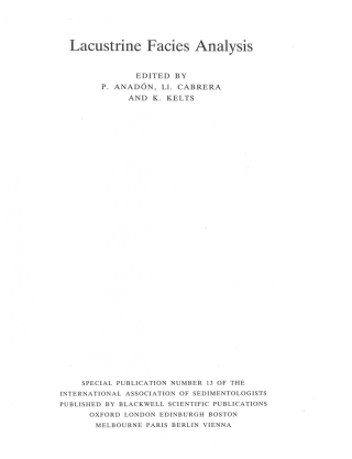 Omslagafbeelding: Lacustrine Facies Analysis: Special Publication 13 of the IAS 1st edition 9781444303919