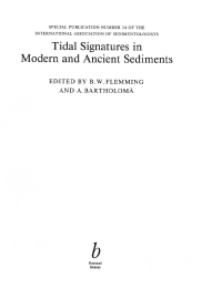 Imagen de portada: Tidal Signatures in Modern and Ancient Sediments 1st edition 9780865429789