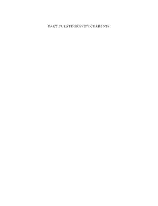 Imagen de portada: Particulate Gravity Currents 1st edition 9781444304275