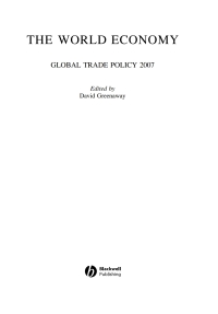 Imagen de portada: The World Economy 1st edition 9781405177078