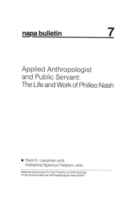 Cover image: Applied Anthropologist and Public Servant: The Life and Work of Philleo Nash 1st edition 9780913167281