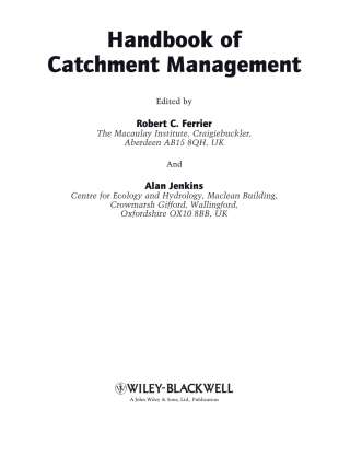 Cover image: Handbook of Catchment Management 1st edition 9781405171229