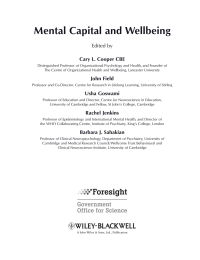 صورة الغلاف: Mental Capital and Wellbeing 1st edition 9781405185912