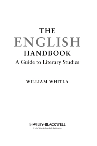 Cover image: The English Handbook 1st edition 9781405183758