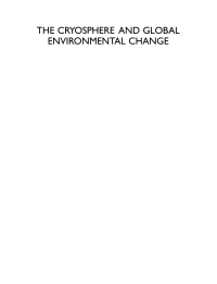 Imagen de portada: The Cryosphere and Global Environmental Change 1st edition 9781405129763