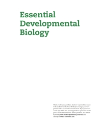 Cover image: Essential Developmental Biology 2nd edition 9781405122160