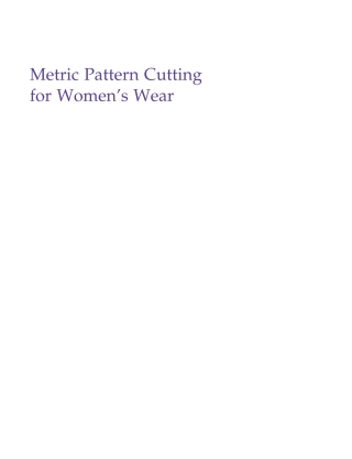 Cover image: Metric Pattern Cutting for Women's Wear 5th edition 9781405175678