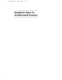 Cover image: Standard Letters in Architectural Practice 4th edition 9781405179652