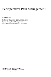 Imagen de portada: Perioperative Pain Management 1st edition 9781405180771