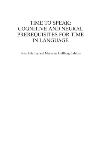 Cover image: Time to Speak 1st edition 9781405185813