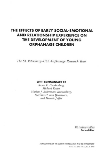Cover image: The Effects of Early Social-Emotional and Relationship Experience on the Development of Young Orphanage Children 1st edition 9781405195997