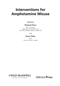 Cover image: Interventions for Amphetamine Misuse 1st edition 9781405175586