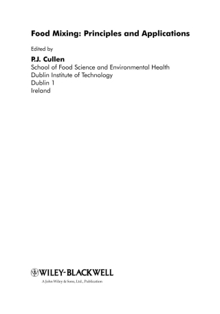 Cover image: Food Mixing 1st edition 9781405177542