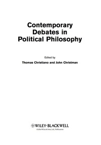 Cover image: Contemporary Debates in Political Philosophy 1st edition 9781405133227