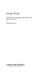 Cover image: Dying Words: Endangered Languages and What They Have to Tell Us 1st edition 9780631233060