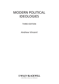 Cover image: Modern Political Ideologies 3rd edition 9781405154956