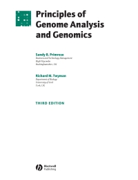Imagen de portada: Principles of Genome Analysis and Genomics 3rd edition 9781405101202