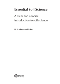 Cover image: Essential Soil Science 1st edition 9780632048854