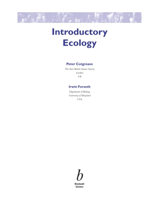 Imagen de portada: Introductory Ecology 1st edition 9780632042272