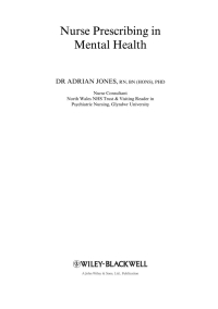 Cover image: Nurse Prescribing in Mental Health 1st edition 9781405170925