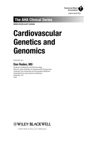 Cover image: Cardiovascular Genetics and Genomics 1st edition 9781405175401