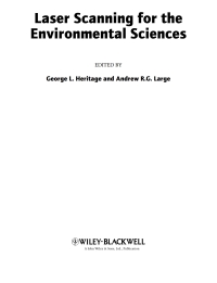 صورة الغلاف: Laser Scanning for the Environmental Sciences 1st edition 9781405157179