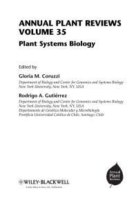 Cover image: Annual Plant Reviews, Plant Systems Biology 1st edition 9781405162838