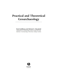 Titelbild: Practical and Theoretical Geoarchaeology 1st edition 9780632060443