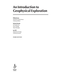 Cover image: An Introduction to Geophysical Exploration 3rd edition 9780632049295