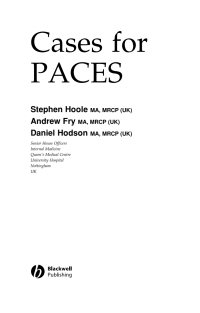 Cover image: Cases for PACES 1st edition 9781405110938