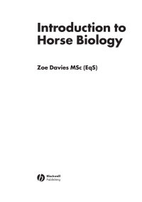 Cover image: Introduction to Horse Biology 1st edition 9781405121620
