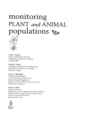 صورة الغلاف: Monitoring Plant and Animal Populations: A Handbook for Field Biologists 1st edition 9780632044429