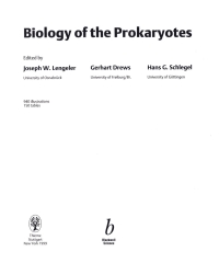 صورة الغلاف: Biology of the Prokaryotes 1st edition 9780632053575