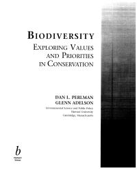 صورة الغلاف: Biodiversity: Exploring Values and Priorities in Conservation 1st edition 9780865424395