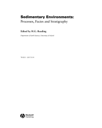 Imagen de portada: Sedimentary Environments: Processes, Facies and Stratigraphy 3rd edition 9780632036271