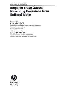 صورة الغلاف: Biogenic Trace Gases: Measuring Emissions from Soil and Water 1st edition 9780632036417