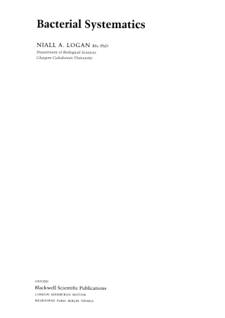 Imagen de portada: Bacterial Systematics 1st edition 9780632037759