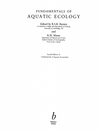 Imagen de portada: Fundamentals of Aquatic Ecology 2nd edition 9780632029839